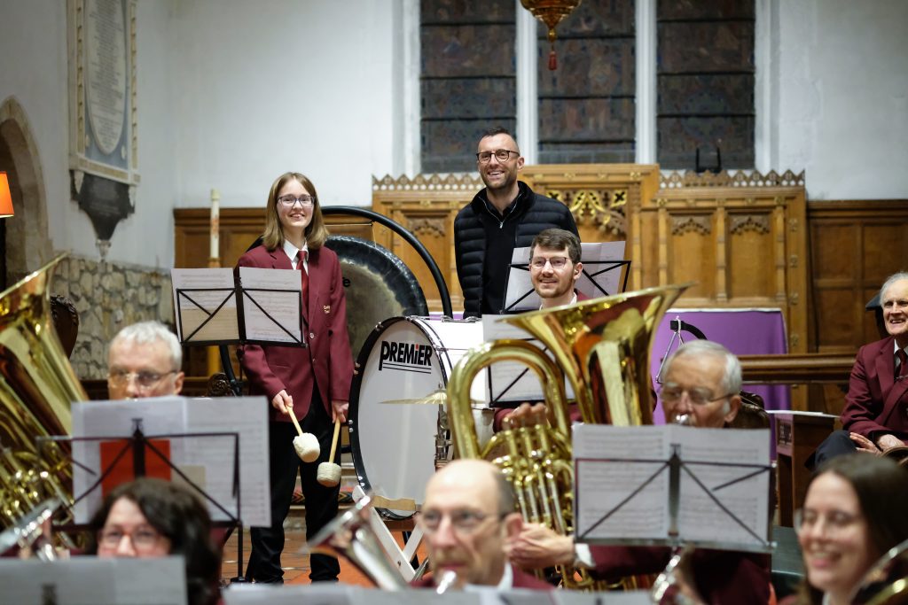 smiling faces in the Easingwold Town Band