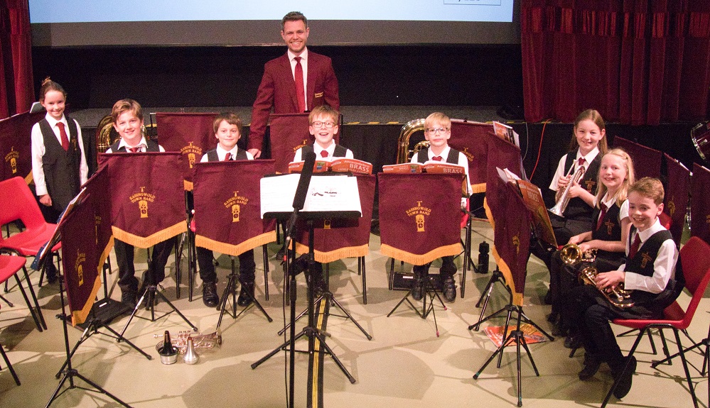 young members of the Easingwold town brass band
